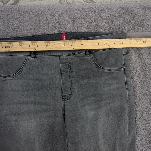 Spanx Jeggings Womens Gray Stretch Denim Skinny Leg Distressed XL - Picture 4 of 6
